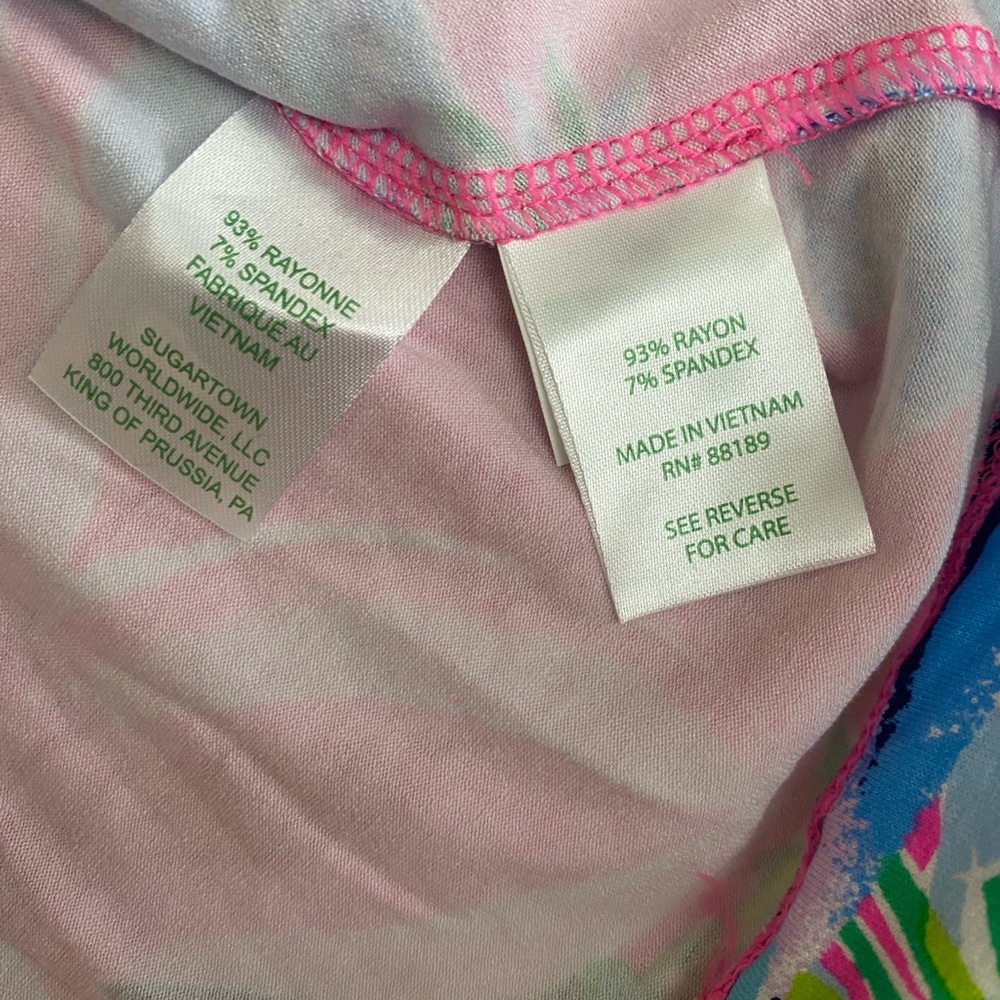 Lilly Pulitzer Pink and Blue Floral Kids Dress - Picture 3 of 4
